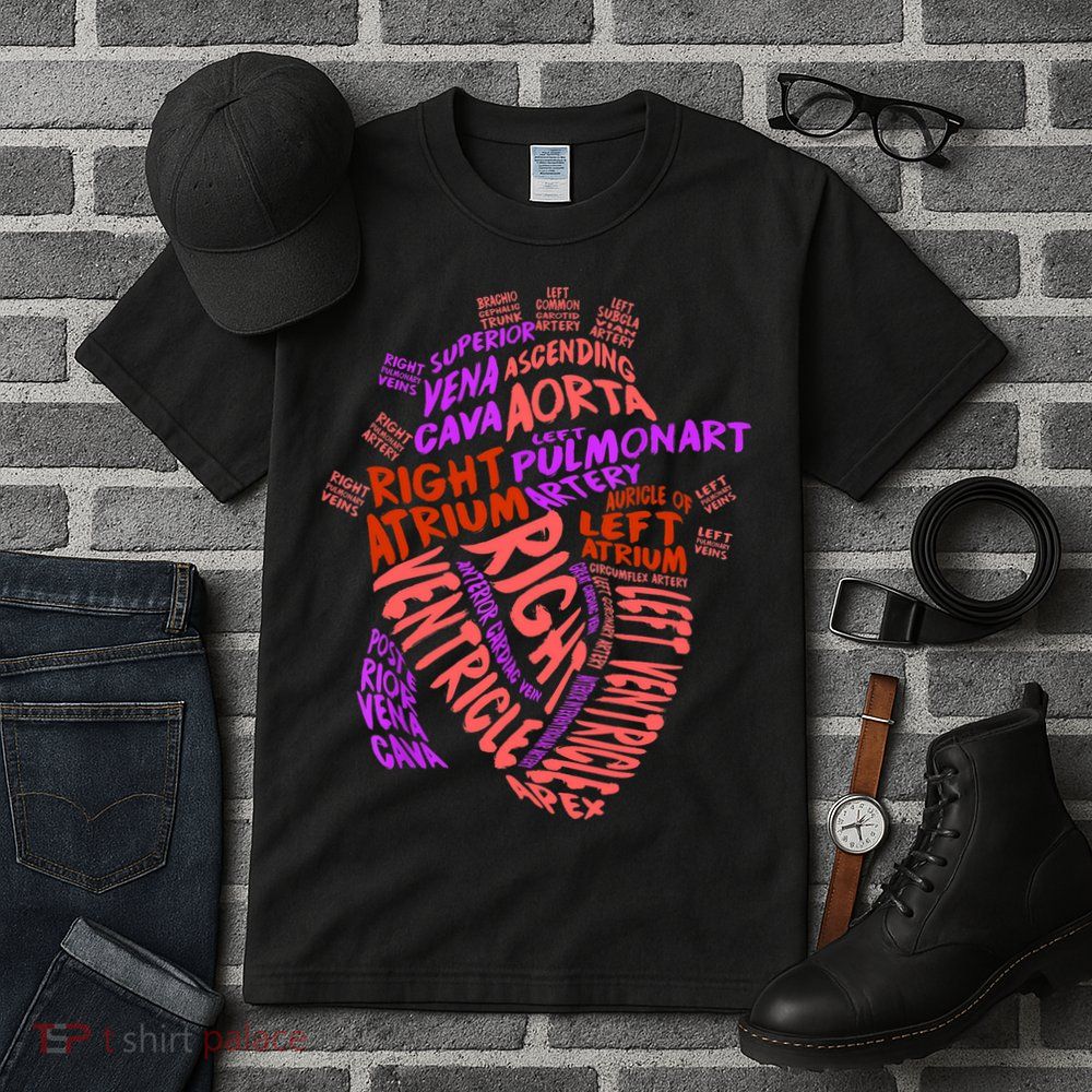 Anatomical Human Heart Cardiology Medical Cardiac Nurse TShirt Tall T-Shirt