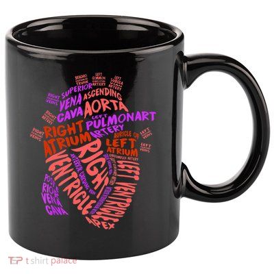 Anatomical Human Heart Cardiology Medical Cardiac Nurse TShirt 11oz C Handle Ceramic Mug