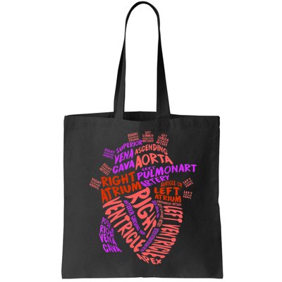 Anatomical Human Heart Cardiology Medical Cardiac Nurse TShirt Bag