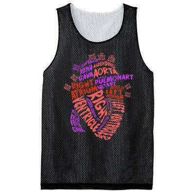 Anatomical Human Heart Cardiology Medical Cardiac Nurse TShirt Mesh Reversible Basketball Jersey Tank