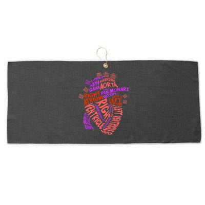 Anatomical Human Heart Cardiology Medical Cardiac Nurse TShirt Large Microfiber Waffle Golf Towel