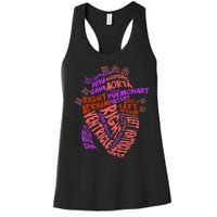 Anatomical Human Heart Cardiology Medical Cardiac Nurse TShirt Women's Racerback Tank