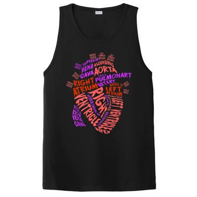 Anatomical Human Heart Cardiology Medical Cardiac Nurse TShirt PosiCharge Competitor Tank