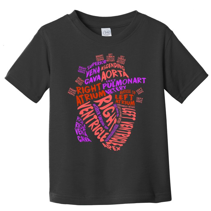 Anatomical Human Heart Cardiology Medical Cardiac Nurse TShirt Toddler T-Shirt