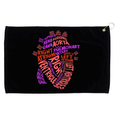 Anatomical Human Heart Cardiology Medical Cardiac Nurse TShirt Grommeted Golf Towel