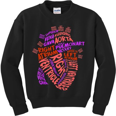 Anatomical Human Heart Cardiology Medical Cardiac Nurse TShirt Kids Sweatshirt