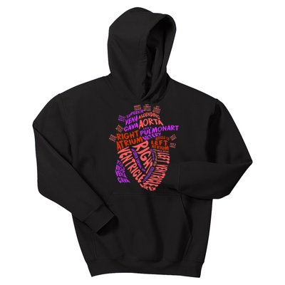 Anatomical Human Heart Cardiology Medical Cardiac Nurse TShirt Kids Hoodie