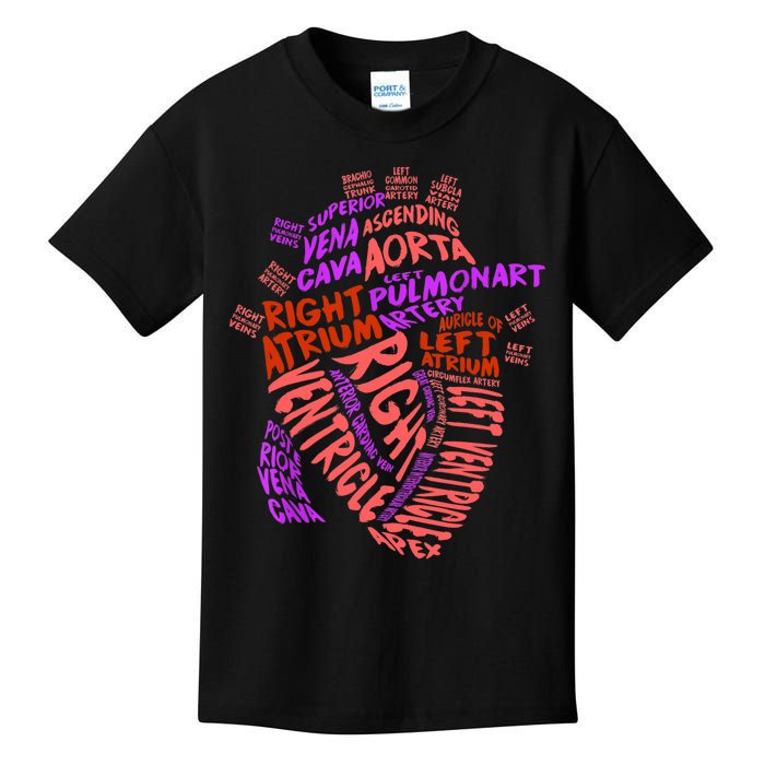 Anatomical Human Heart Cardiology Medical Cardiac Nurse TShirt Kids T-Shirt