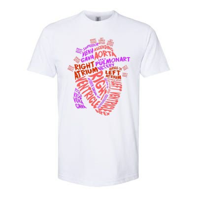 Anatomical Human Heart Cardiology Medical Cardiac Nurse TShirt Softstyle CVC T-Shirt