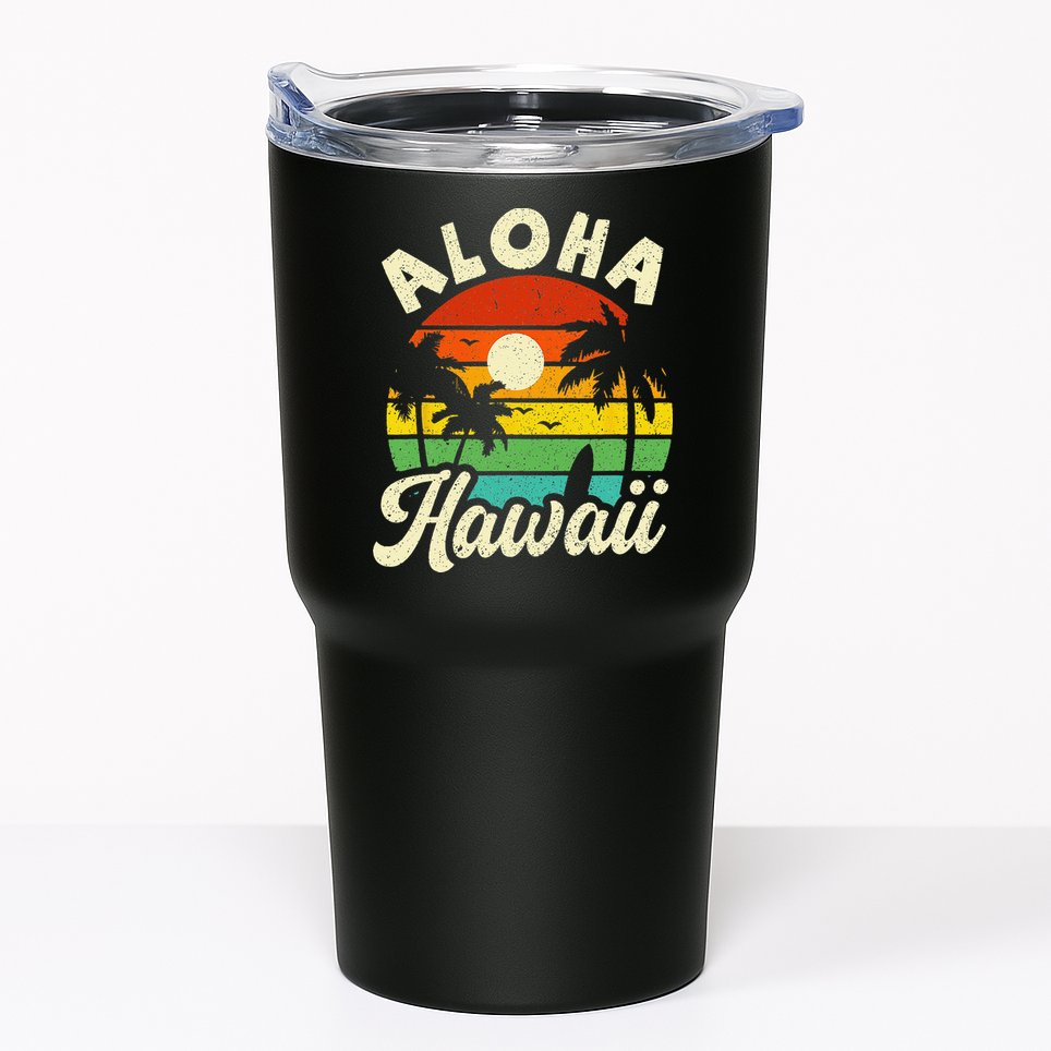 Aloha Hawaii Hawaiian Island Beach Vacation Summer Tumbler