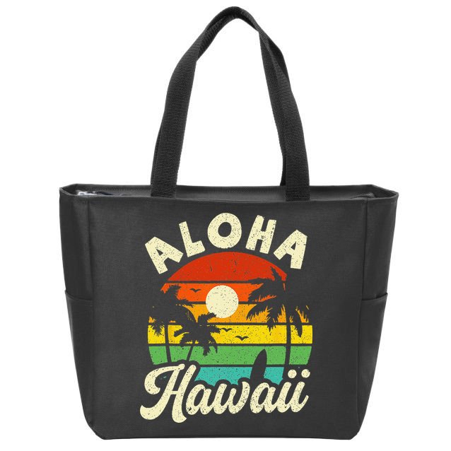 Aloha Hawaii Hawaiian Island Beach Vacation Summer Zip Tote Bag