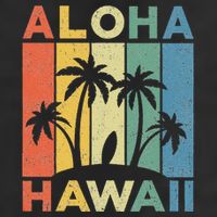 Aloha Hawaii Hawaiian Island Palm Beach Surfboard Surf 11oz C Handle Ceramic Mug