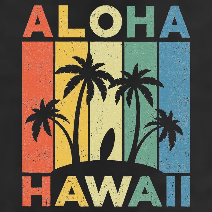 Aloha Hawaii Hawaiian Island Palm Beach Surfboard Surf 11oz C Handle Ceramic Mug