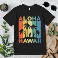 Aloha Hawaii Hawaiian Island Palm Beach Surfboard Surf Premium T-Shirt