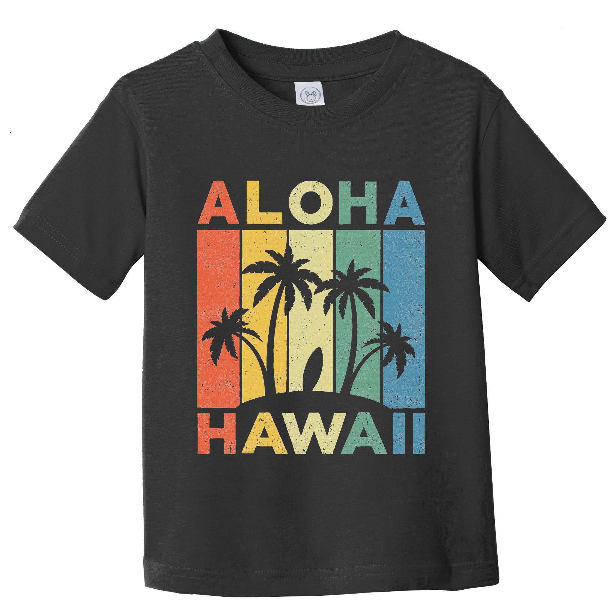 Aloha Hawaii Hawaiian Island Palm Beach Surfboard Surf Toddler T-Shirt