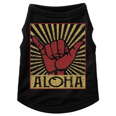 Aloha Hawaiian Hawaii Vintage Distressed Shaka Sign Doggie Tank