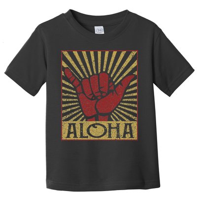 Aloha Hawaiian Hawaii Vintage Distressed Shaka Sign Toddler T-Shirt