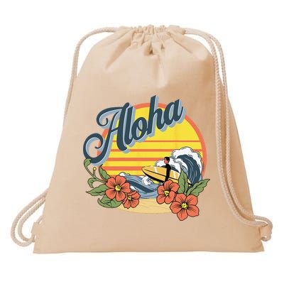 Aloha Hawaii Hawaiian island Surf Sport  Drawstring Bag