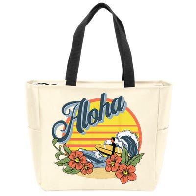 Aloha Hawaii Hawaiian island Surf Sport  Zip Tote Bag
