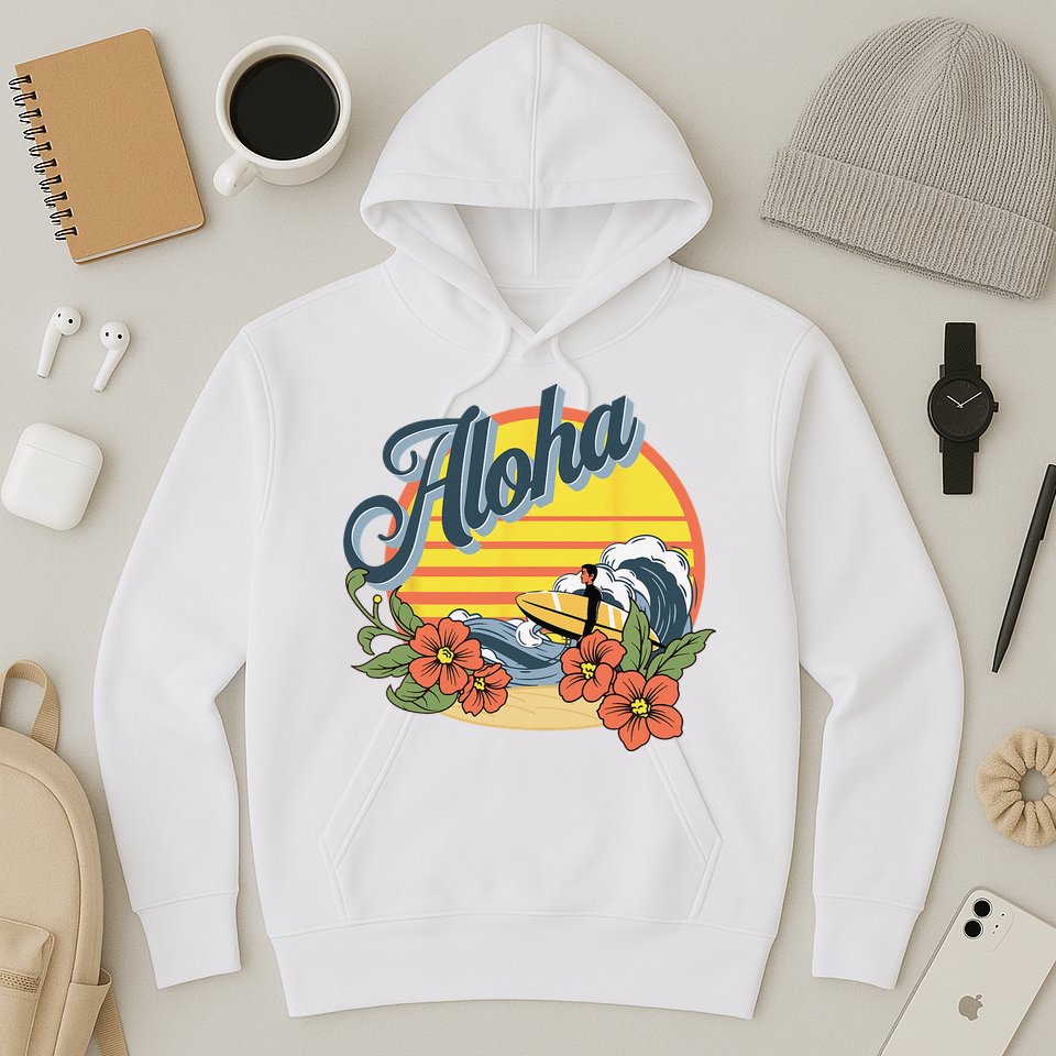 Aloha Hawaii Hawaiian island Surf Sport  Hoodie