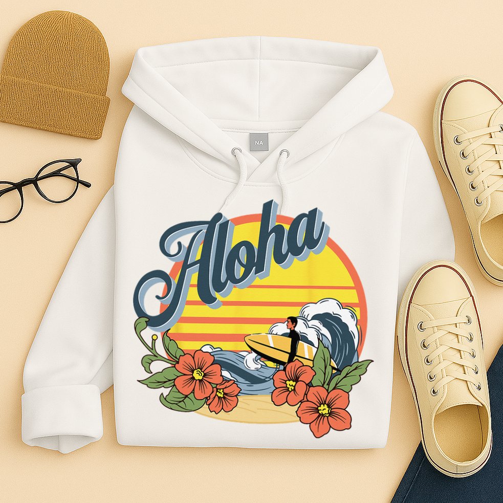 Aloha Hawaii Hawaiian island Surf Sport  Hoodie