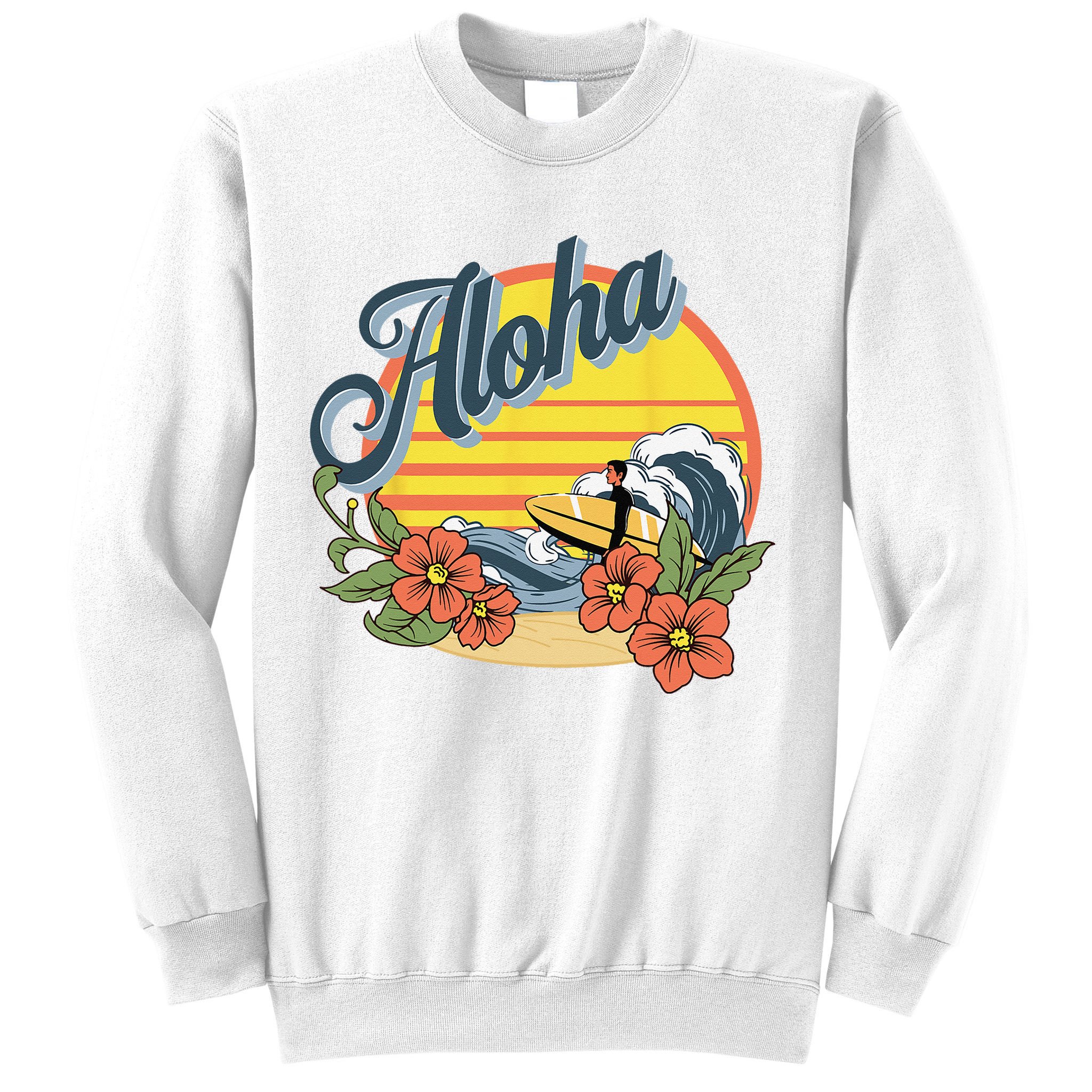 Aloha Hawaii Hawaiian island Surf Sport  Sweatshirt