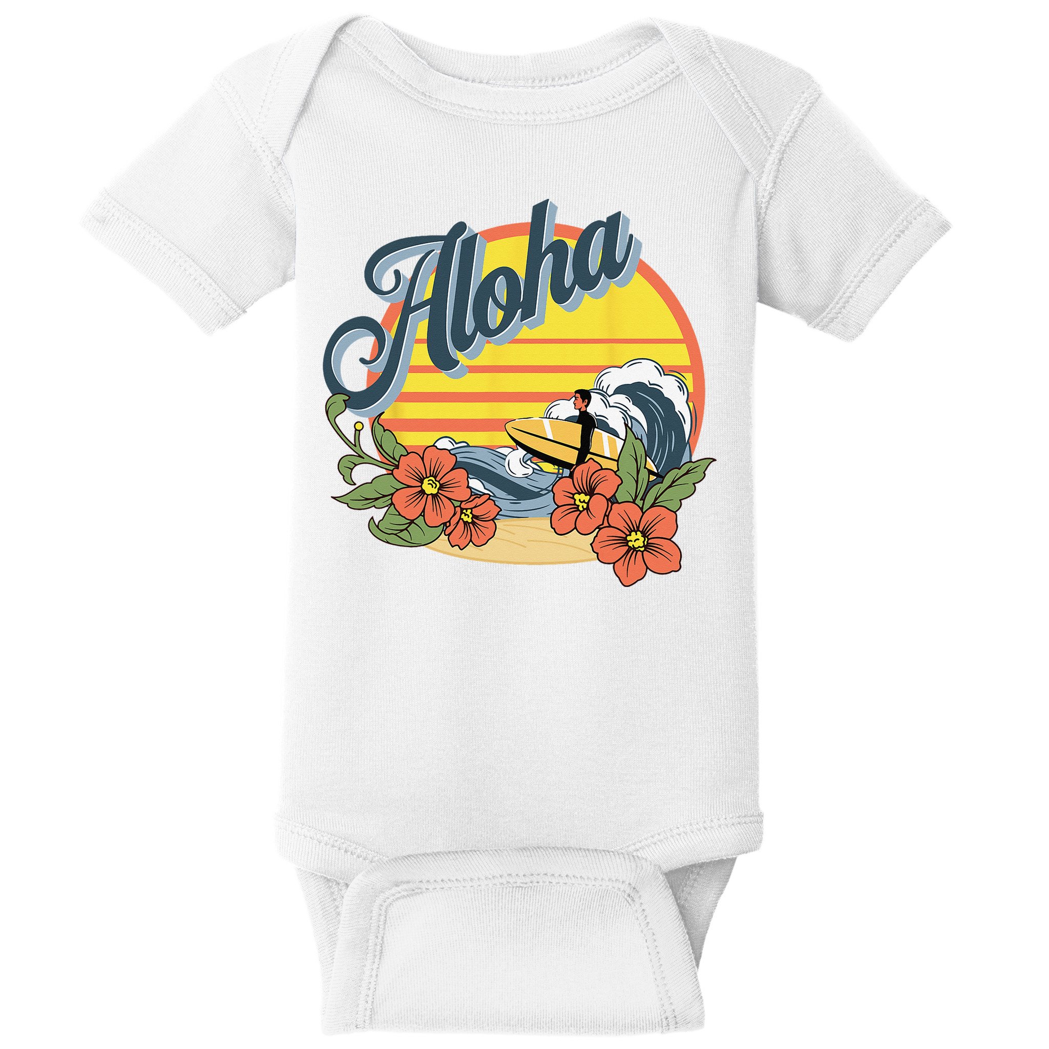 Aloha Hawaii Hawaiian island Surf Sport  Baby Bodysuit