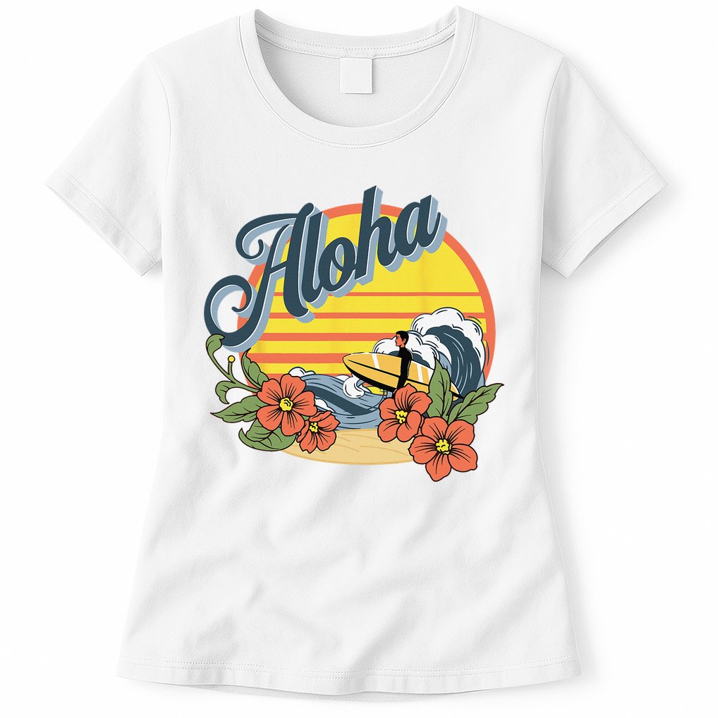 Aloha Hawaii Hawaiian island Surf Sport  Womens T-Shirt