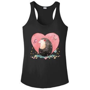 Animal Hedgehog Heart Valentines Day Gift Hedgehog Cool Gift Ladies PosiCharge Competitor Racerback Tank