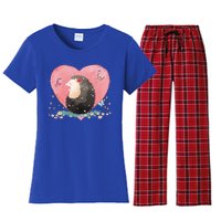 Animal Hedgehog Heart Valentines Day Gift Hedgehog Cool Gift Women's Flannel Pajama Set