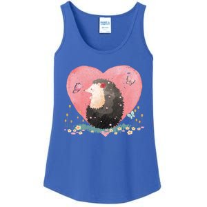 Animal Hedgehog Heart Valentines Day Gift Hedgehog Cool Gift Ladies Essential Tank