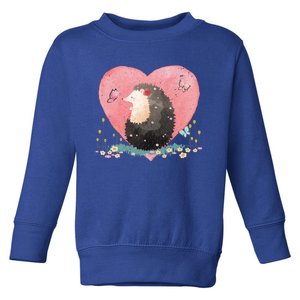 Animal Hedgehog Heart Valentines Day Gift Hedgehog Cool Gift Toddler Sweatshirt