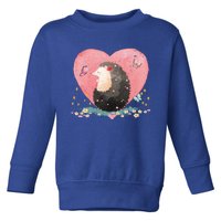 Animal Hedgehog Heart Valentines Day Gift Hedgehog Cool Gift Toddler Sweatshirt