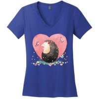 Animal Hedgehog Heart Valentines Day Gift Hedgehog Cool Gift Women's V-Neck T-Shirt