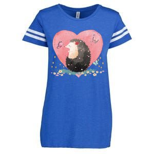 Animal Hedgehog Heart Valentines Day Gift Hedgehog Cool Gift Enza Ladies Jersey Football T-Shirt