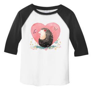 Animal Hedgehog Heart Valentines Day Gift Hedgehog Cool Gift Toddler Fine Jersey T-Shirt