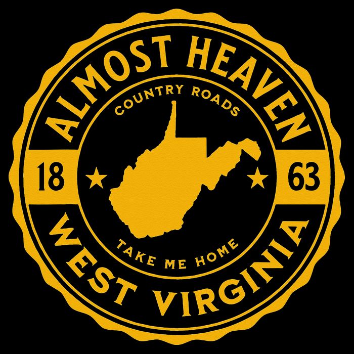 Almost Heaven Home West Virginia Map 304 WV Vintage Backpack