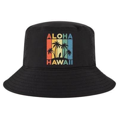 Aloha Hawaii Hawaiian Island Palm Beach Surfboard Surf Cool Comfort Performance Bucket Hat