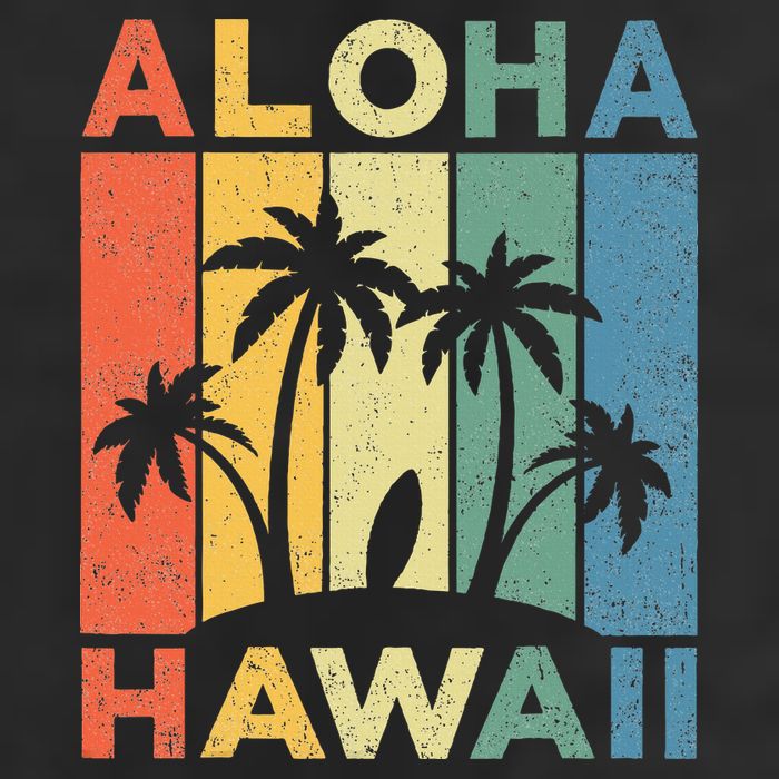 Aloha Hawaii Hawaiian Island Palm Beach Surfboard Surf 11oz C Handle Ceramic Mug
