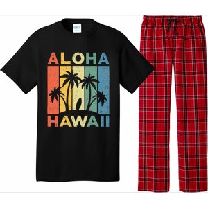 Aloha Hawaii Hawaiian Island Palm Beach Surfboard Surf Pajama Set