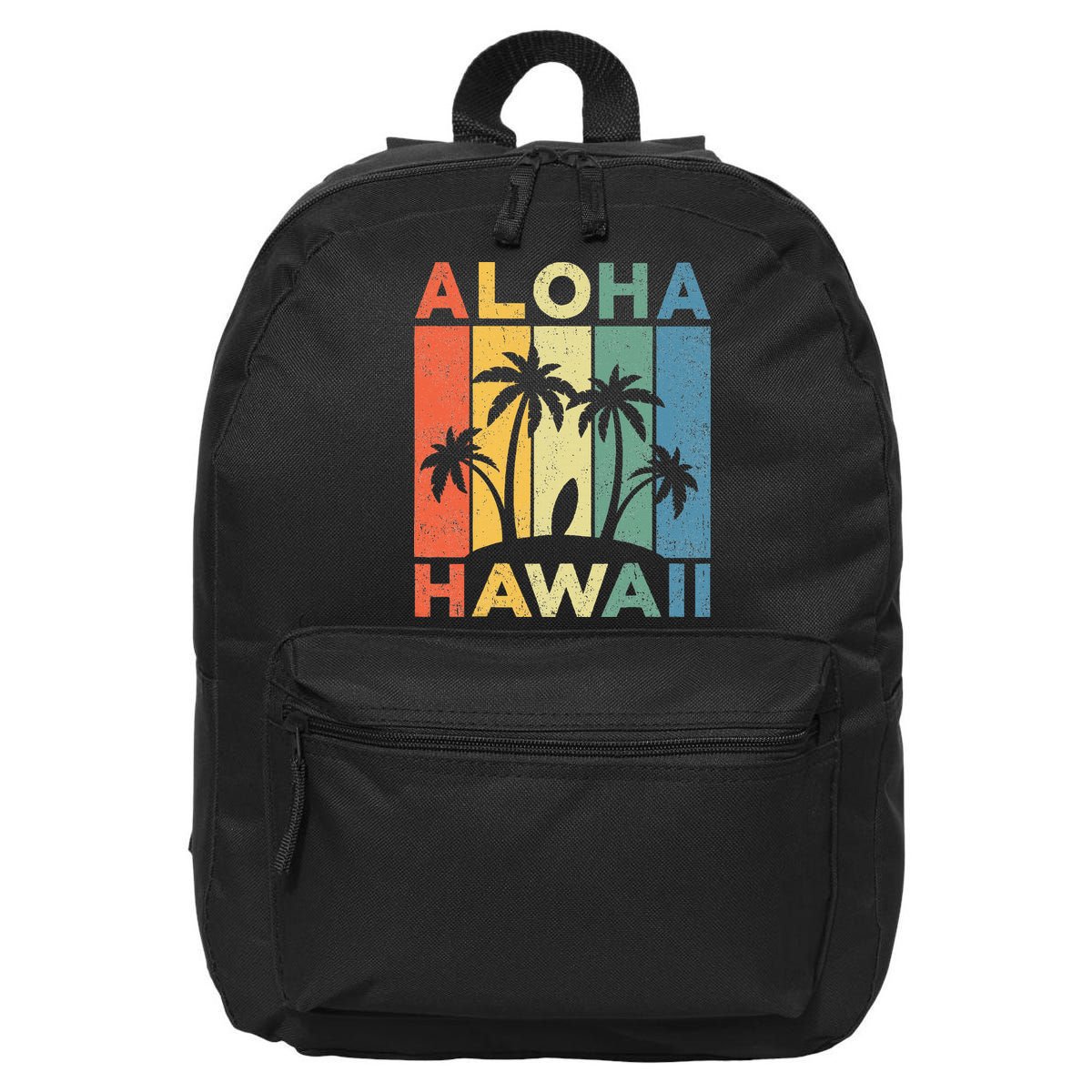 Aloha Hawaii Hawaiian Island Palm Beach Surfboard Surf 16 in Basic Backpack