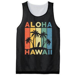 Aloha Hawaii Hawaiian Island Palm Beach Surfboard Surf Mesh Reversible Basketball Jersey Tank