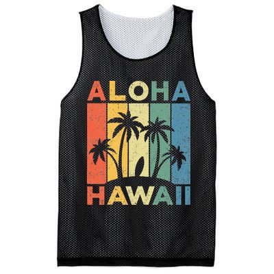 Aloha Hawaii Hawaiian Island Palm Beach Surfboard Surf Mesh Reversible Basketball Jersey Tank