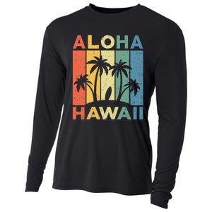 Aloha Hawaii Hawaiian Island Palm Beach Surfboard Surf Cooling Performance Long Sleeve Crew