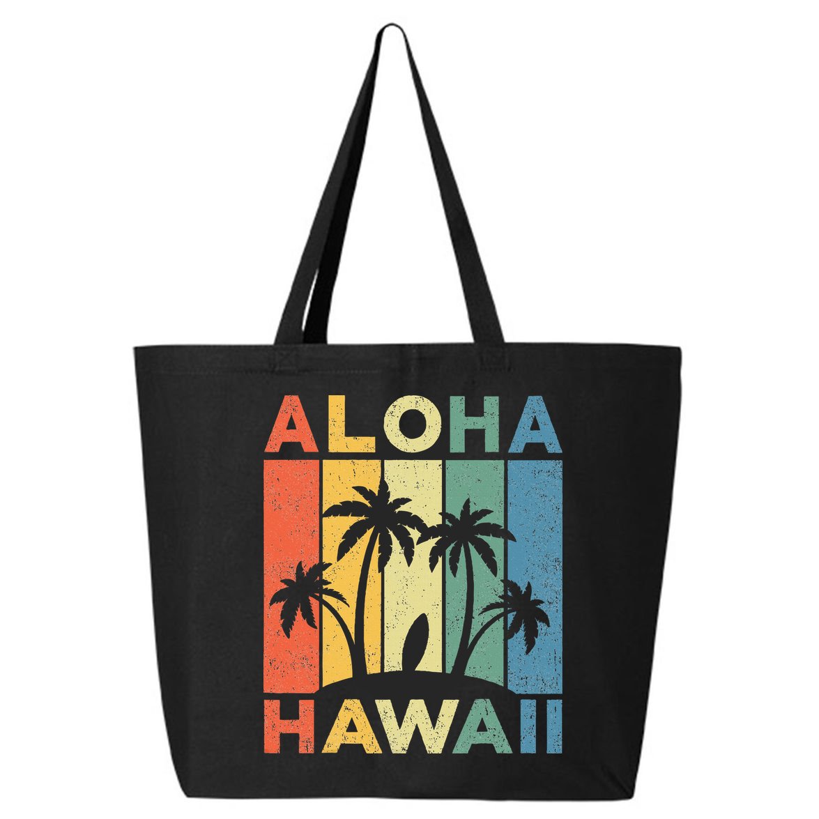 Aloha Hawaii Hawaiian Island Palm Beach Surfboard Surf 25L Jumbo Tote