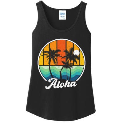 Aloha Hawaii Hawaiian Island  Surf Ladies Essential Tank