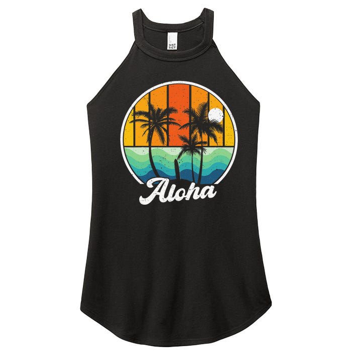 Aloha Hawaii Hawaiian Island  Surf Women’s Perfect Tri Rocker Tank