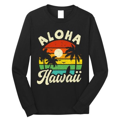 Aloha Hawaii Hawaiian Island Beach Vacation Summer Long Sleeve Shirt