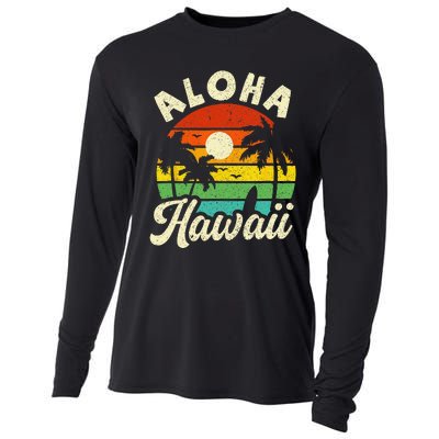 Aloha Hawaii Hawaiian Island Beach Vacation Summer Cooling Performance Long Sleeve Crew