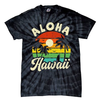 Aloha Hawaii Hawaiian Island Beach Vacation Summer Tie-Dye T-Shirt